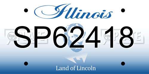 SP62418 Illinois License Plate