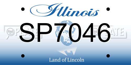 SP7046 Illinois License Plate