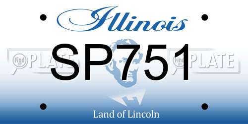 SP751 Illinois License Plate