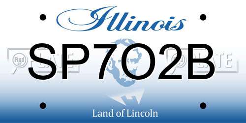 SP7O2B Illinois License Plate