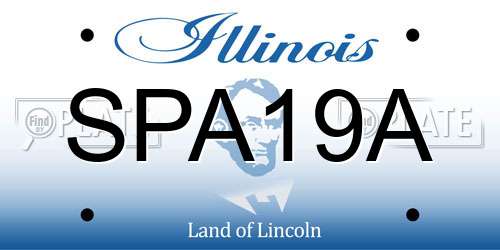 SPA19A Illinois License Plate