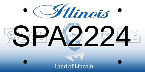 SPA2224 Illinois License Plate
