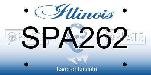 SPA262 Illinois License Plate