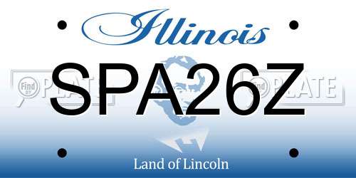 SPA26Z Illinois License Plate