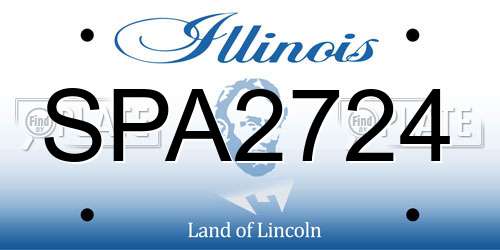SPA2724 Illinois License Plate