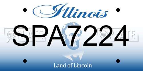 SPA7224 Illinois License Plate