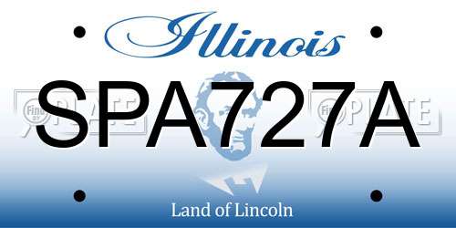 SPA727A Illinois License Plate