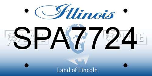 SPA7724 Illinois License Plate