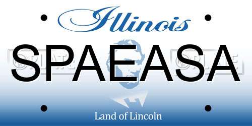 SPAEASA Illinois License Plate