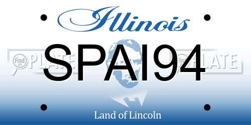 SPAI94 Illinois License Plate