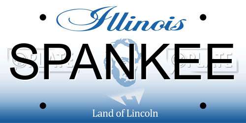 SPANKEE Illinois License Plate