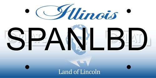 SPANLBD Illinois License Plate