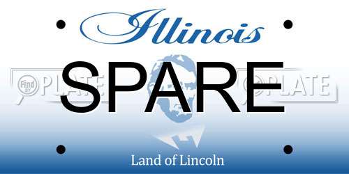 SPARE Illinois License Plate