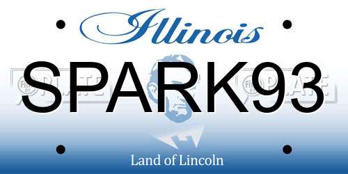 SPARK93 Illinois License Plate