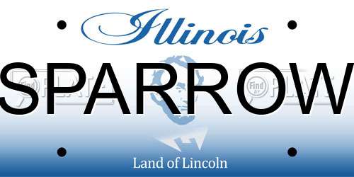 SPARROW Illinois License Plate