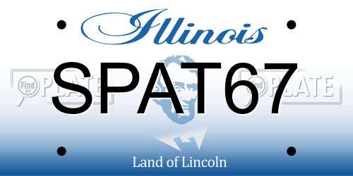 SPAT67 Illinois License Plate
