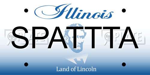 SPATTTA Illinois License Plate