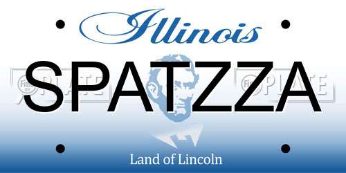 SPATZZA Illinois License Plate