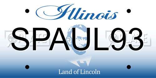 SPAUL93 Illinois License Plate