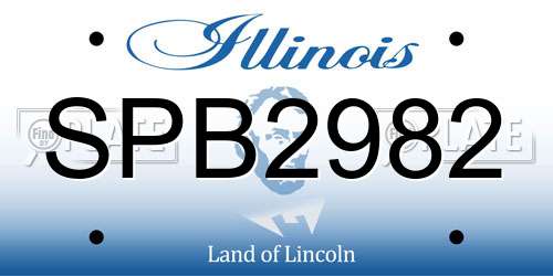 SPB2982 Illinois License Plate