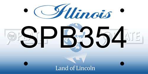 SPB354 Illinois License Plate