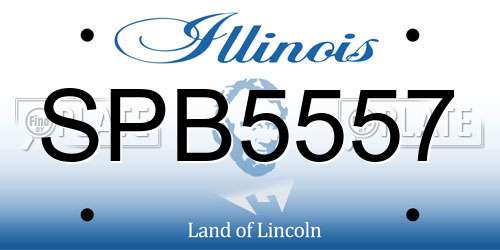 SPB5557 Illinois License Plate