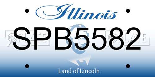SPB5582 Illinois License Plate