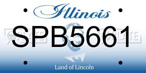 SPB5661 Illinois License Plate