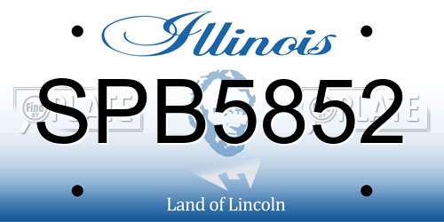 SPB5852 Illinois License Plate