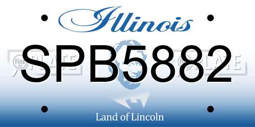 SPB5882 Illinois License Plate