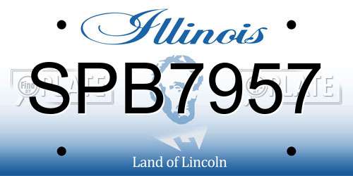 SPB7957 Illinois License Plate