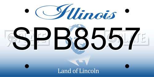 SPB8557 Illinois License Plate