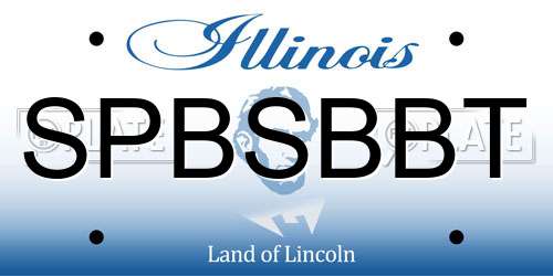 SPBSBBT Illinois License Plate