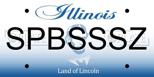 SPBSSSZ Illinois License Plate