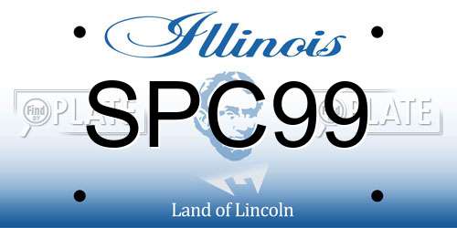 SPC99 Illinois License Plate