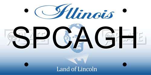 SPCAGH Illinois License Plate