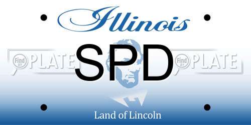 SPD Illinois License Plate