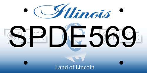 SPDE569 Illinois License Plate