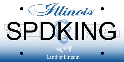 SPDKING Illinois License Plate