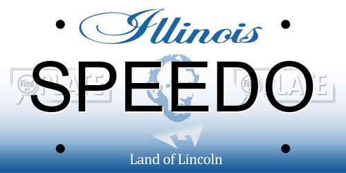SPEEDO Illinois License Plate