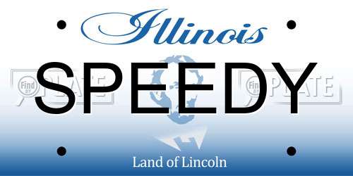 SPEEDY Illinois License Plate