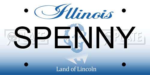 SPENNY Illinois License Plate
