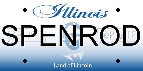 SPENROD Illinois License Plate