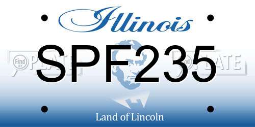 SPF235 Illinois License Plate
