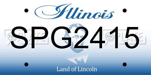 SPG2415 Illinois License Plate