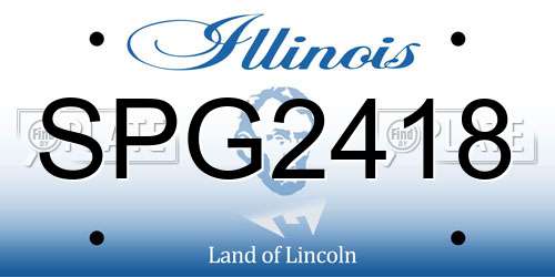 SPG2418 Illinois License Plate