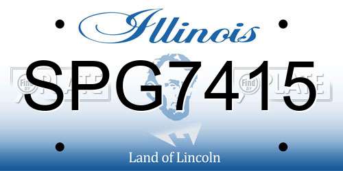 SPG7415 Illinois License Plate