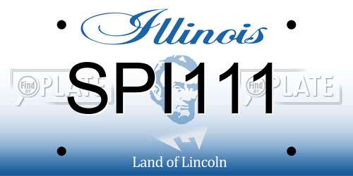 SPI111 Illinois License Plate