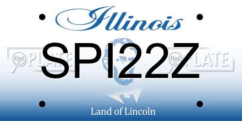 SPI22Z Illinois License Plate