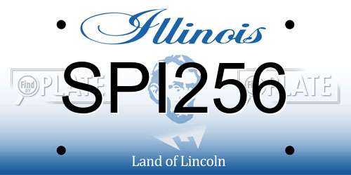 SPI256 Illinois License Plate
